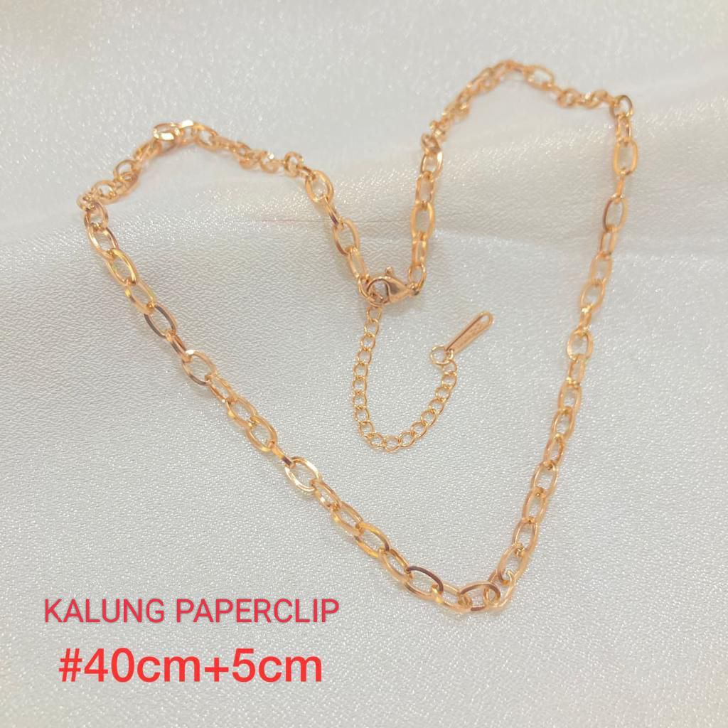 Kalung Titanium Choker Warna Gold Trending Korea Style Fashion T089