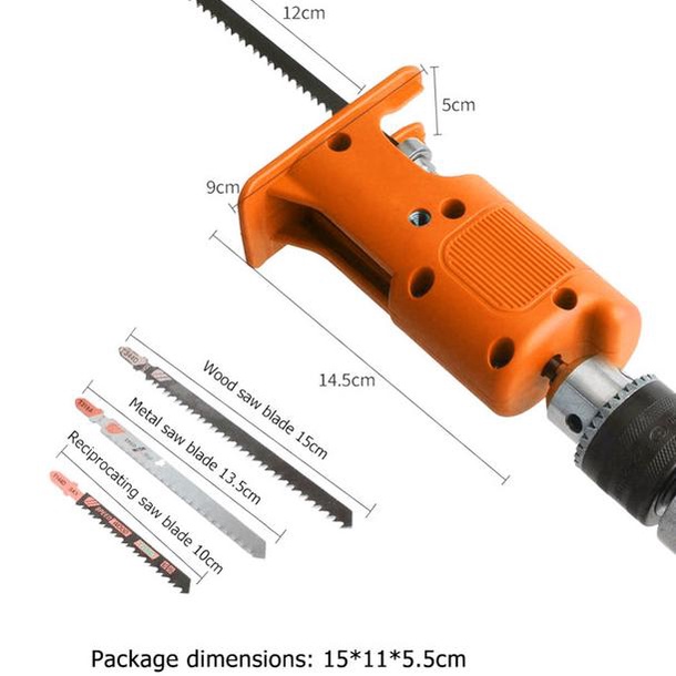IKURA JAD201 Adaptor JIGSAW ke Mesin Bor Gergaji Kayu reciprocating