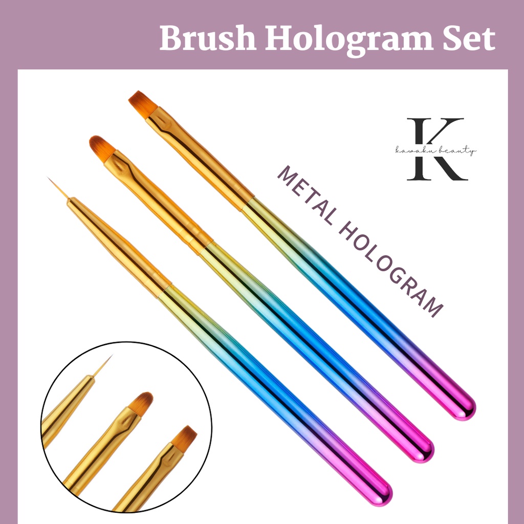 Brush 3 Set Hologram KHBU NP-25