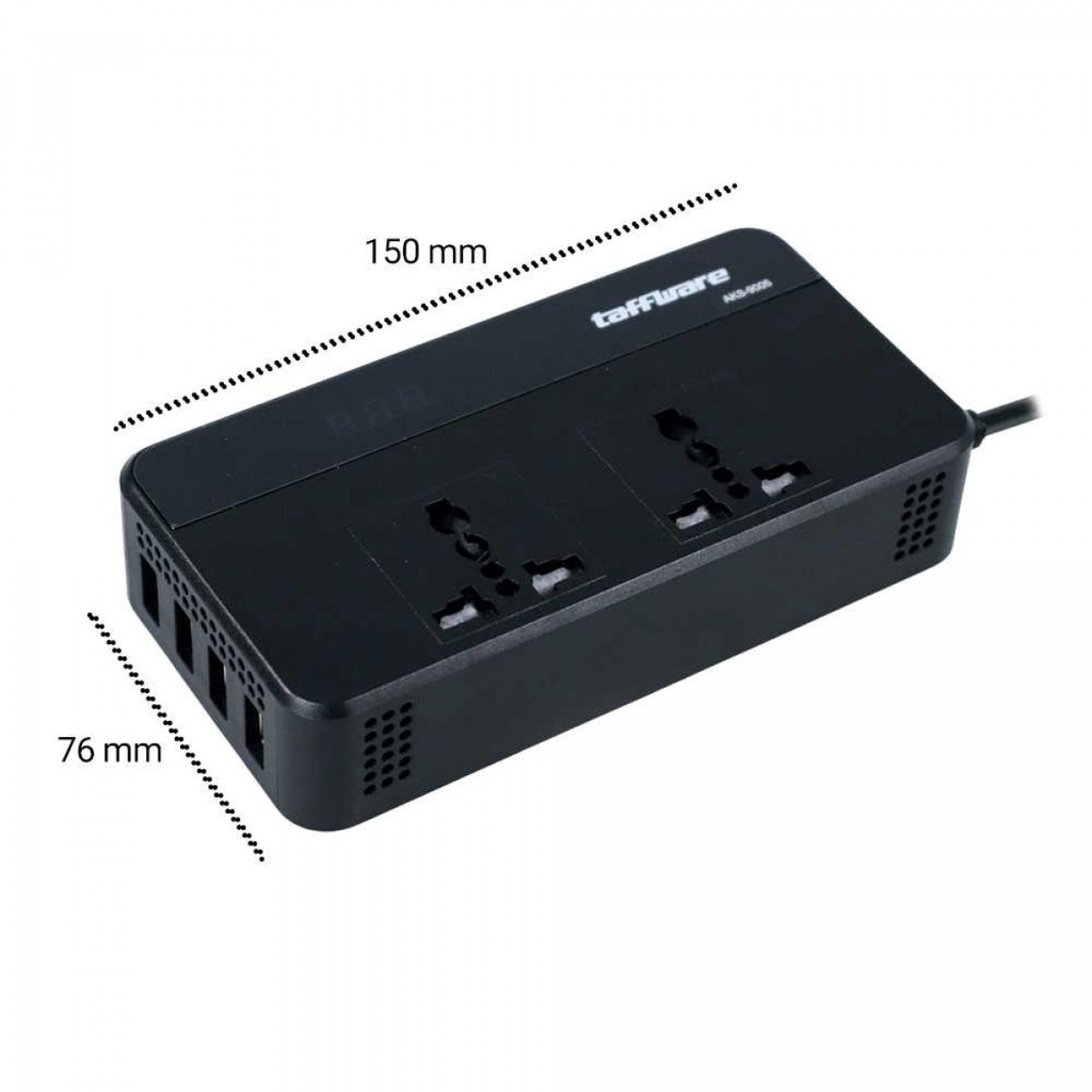 Power Inverter Mobil DC 12V to AC 220V 200W 4 USB Port - AKS-9005