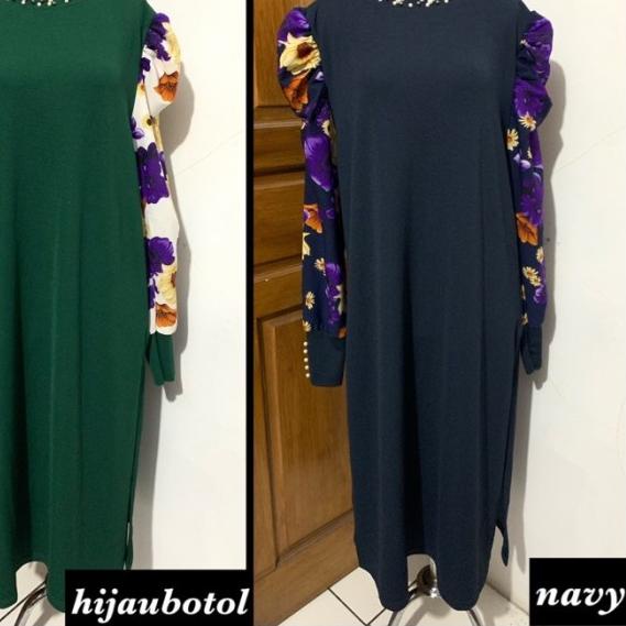 TUNIK ALOHA LEHER MUTIARA KAOS IMPORT JUMBO XXL TANGAN BALIN RAYON - AL Kuning