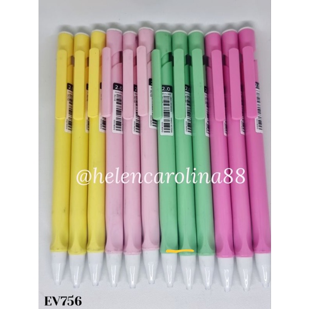 pensil mekanik 2.0 ready stock bisa pilih warna