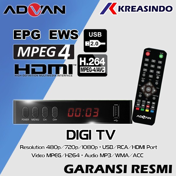 Jual Advan Digitv Digibox Stb Set Top Box Dv T Penerima Signal Tv Digital Receiver Shopee