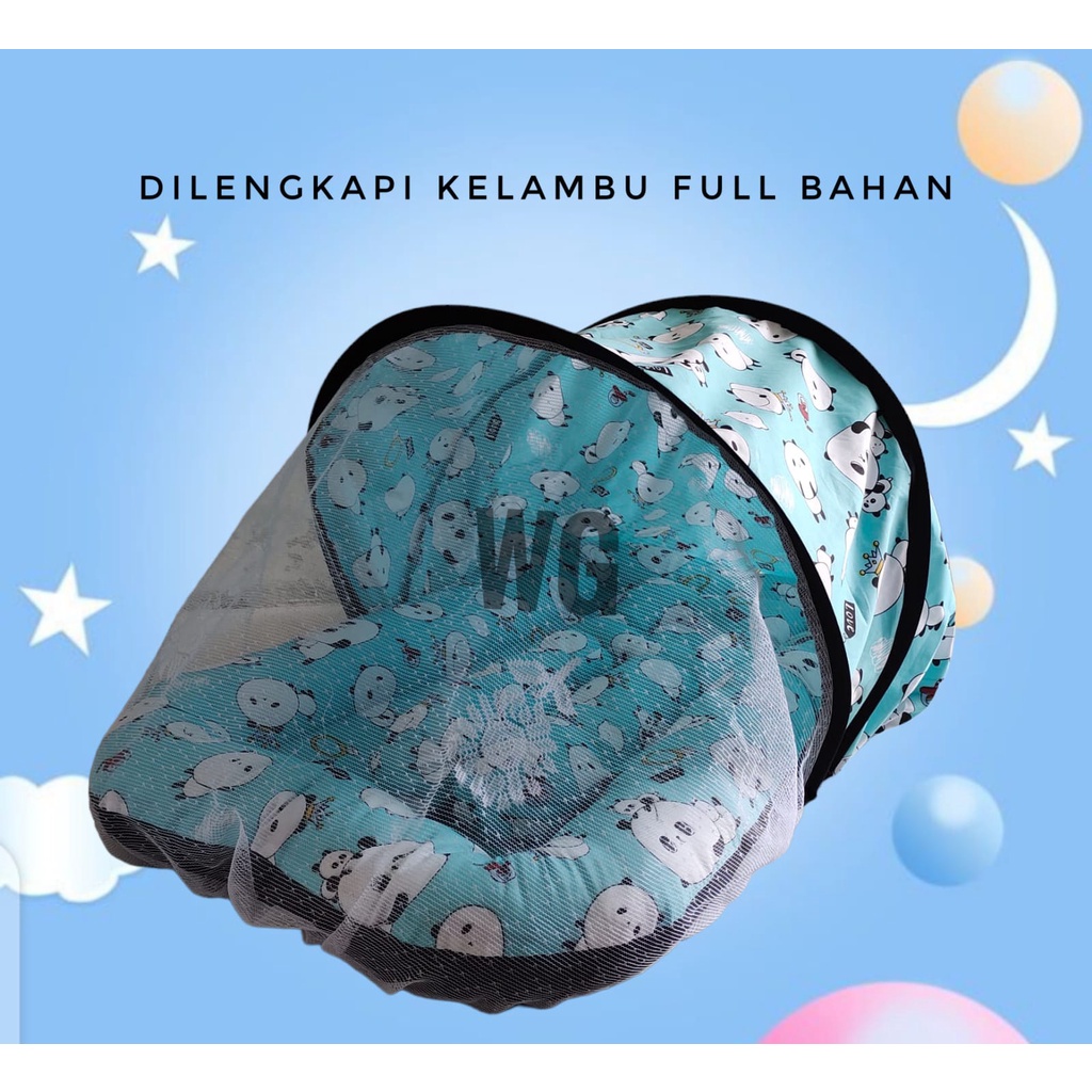 PROMOKASUR BAYI KELAMBU BISA DILEPAS SET BANTAL GULING MOTIF TERBARU / New Normal Kasur Kelambu Bayi