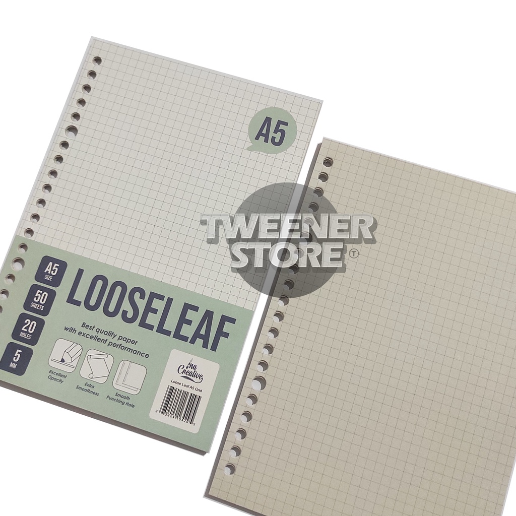 

[A5-KOTAK] INA Creative isi Binder Loose Leaf A5 Grid | Kotak-kotak 5mm