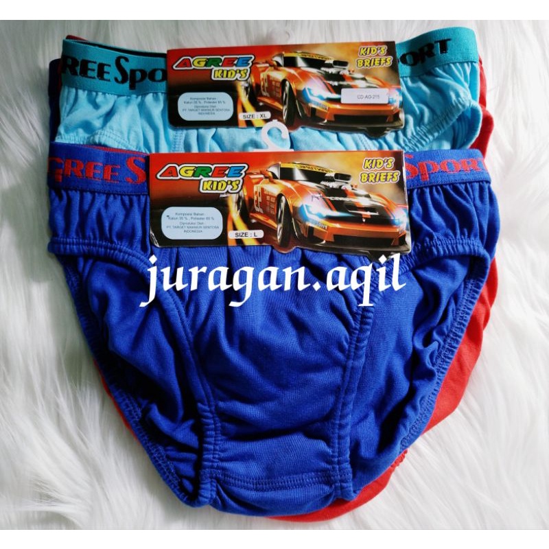 3pcs Celana Dalam Anak Cowok Agree Sport
