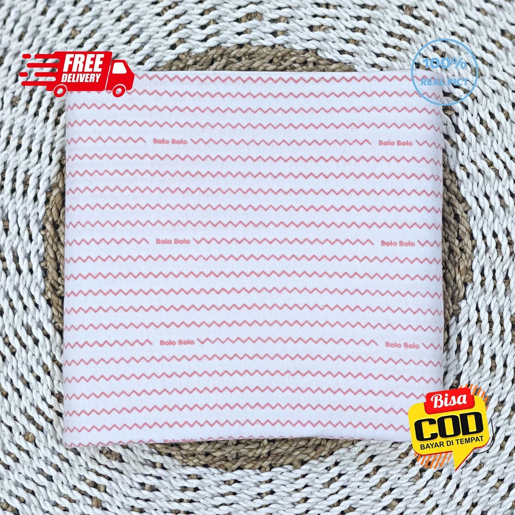 SALE 7.7 - 3 PCS Pernel Bayi Bedong Kaos Bayi Bolo-Bolo PINK DUSTY SERIES