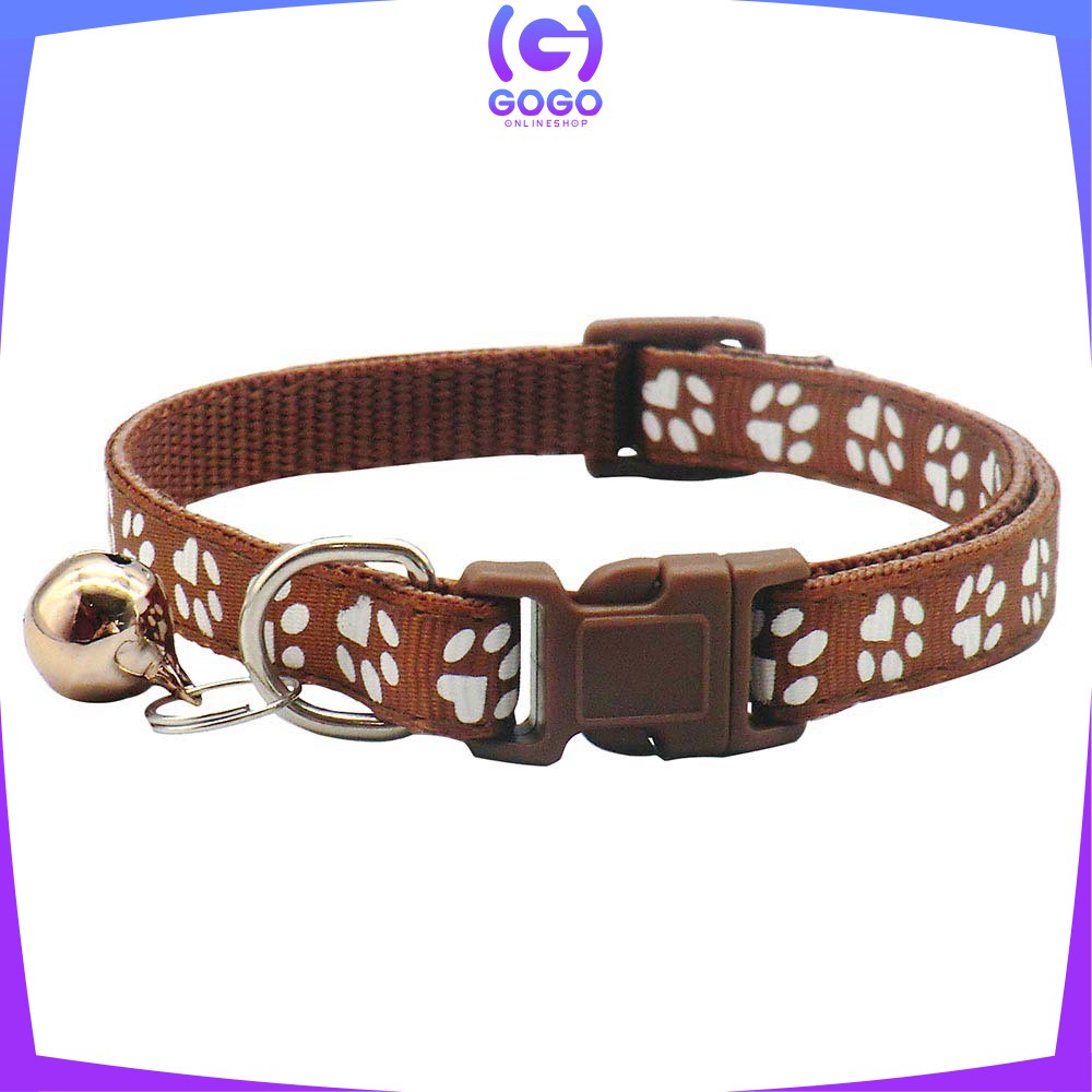 GOGO-C566 Kalung Kucing Lonceng Motif Jejak Kucing Cat Paw / Kalung Lonceng Kucing Kitten Aksesoris Hewan Peliharaan
