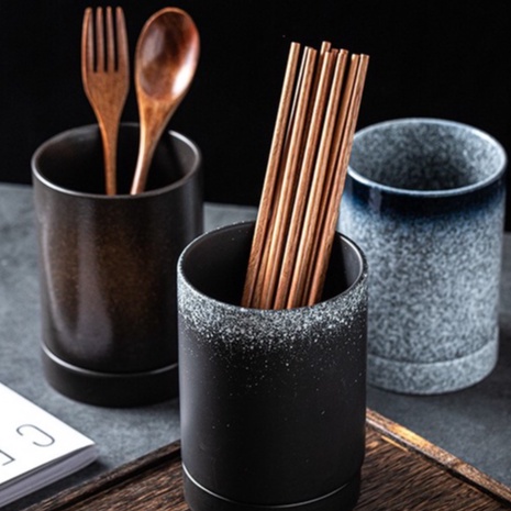 Mori Cutlery Holder / Wadah Tempat Penyimpanan Alat Makan Sendok Garpu Keramik Jepang Unik Mewah /