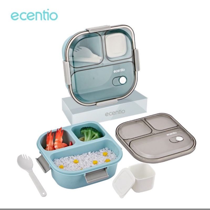 Ecentio Kotak makanan / Lunch Box 1100ml 3 Grid