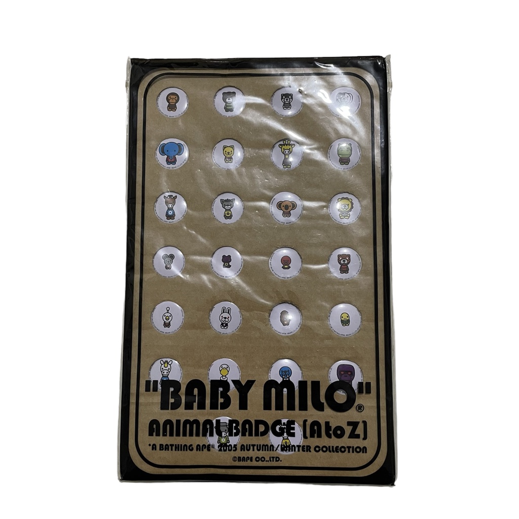 BAPE A Bathing Ape Baby Milo 2005 Animal Badge Pin Button Set ORIGINAL