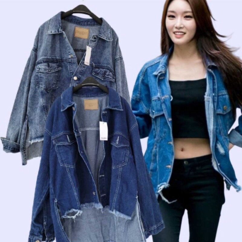 [4 COLOURS] CHEWEDHEM JACKET - Jaket Jeans Wanita Branded