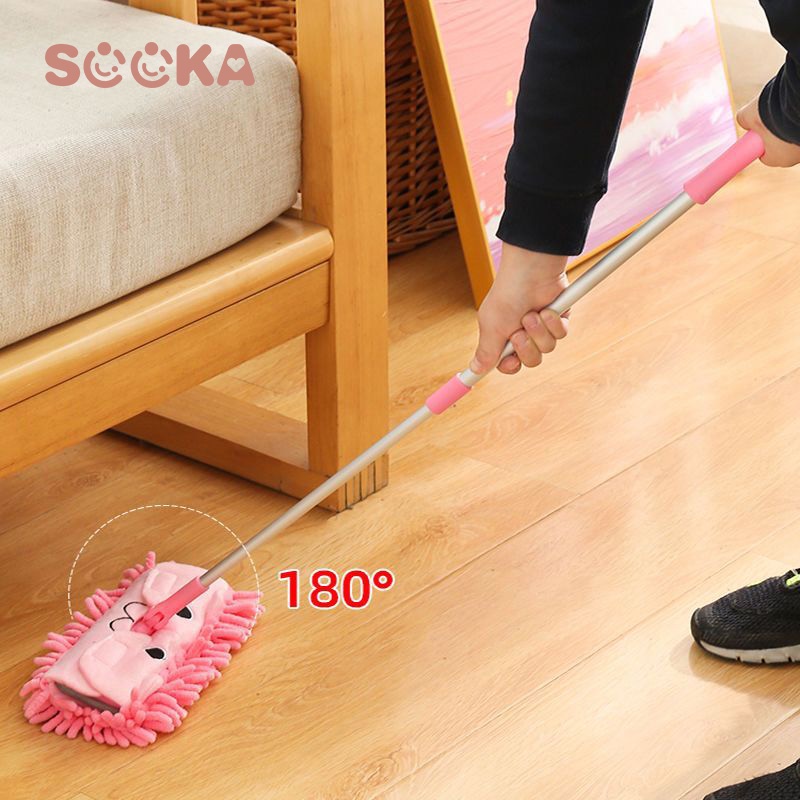 SOOKA Cleaning Tools Pel lantai Dengan Bahan Microfiber Model Kartun Cute Lucu Untuk Anak Melakukan Pekerjaan Rumah Tangga SK-AFC1100