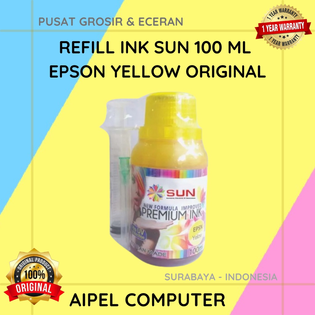 RISP100EY | REFILL INK SUN 100 ML EPSON YELLOW ORIGINAL