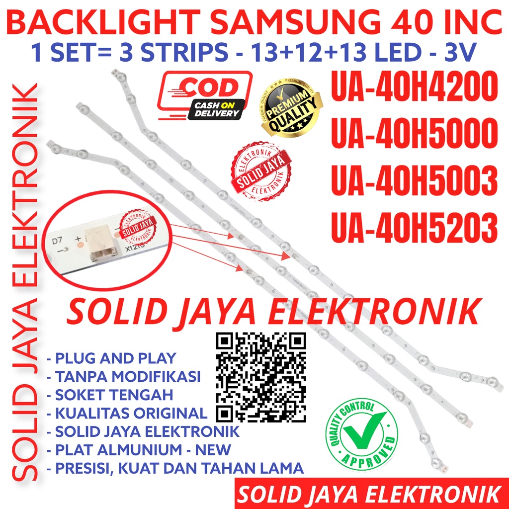 BACKLIGHT TV LED SAMSUNG 40 INC UA 40H4200 40H5003 40H5203 40H5000 40H LAMPU BL BENGKOK UA40H4200 UA40H5003 UA40H5203 UA40H5000 UA-40H4200 UA-40H5003 UA-40H5203 UA-40H5000 12K 12K 13K UA-40H4200AK UA-40H5003AK UA-40H5203AK UA-40H5000AK