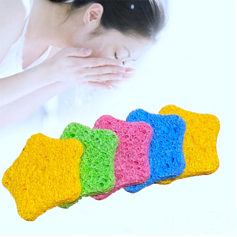 Sponge Mask Woodpulp Cotton - Facial Cleansing Sponge Sponge facial spons facial cuci muka