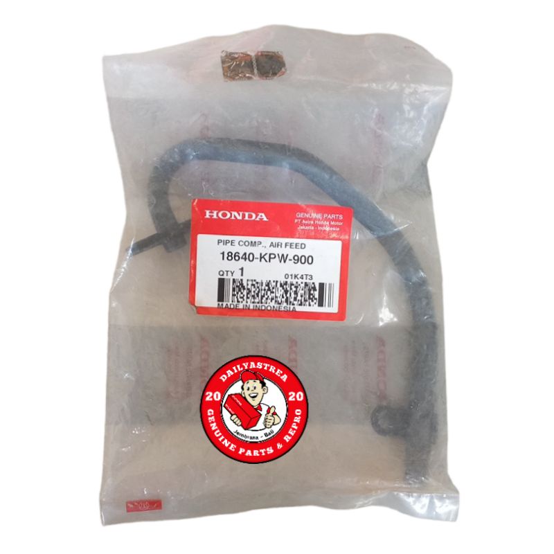 PIPE COMP AIR FEED PIPA RAMAH LINGKUNGAN HONDA KIRANA KARISMA SUPRA X 125 ORIGINAL ORI ASLI 18640-KP