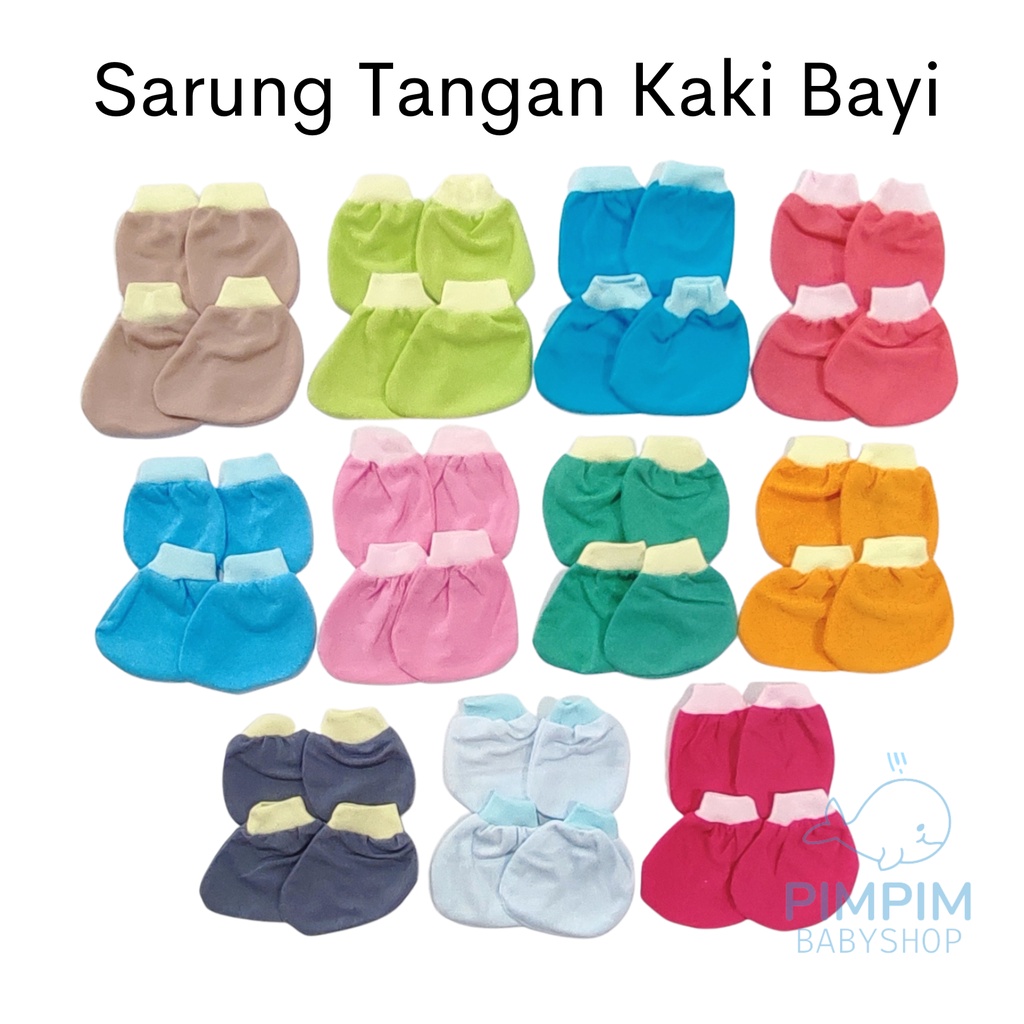 Sarung Tangan Bayi Sarung Kaki Bayi Baru Lahir Size Newborn STK Warna Sartaki Bayi Perlengkapan Bayi Baru Lahir