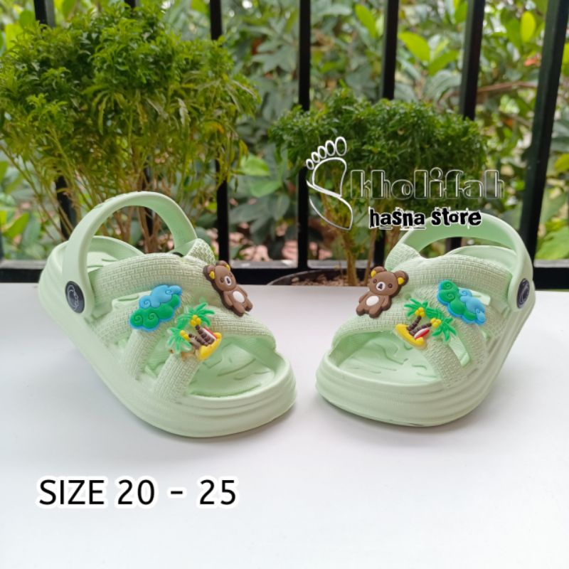 Terbaru Sandal Slop anak silang karakter Series Irsoe