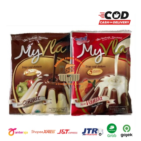 

(BERKAH) NUTRIJELL MY VLA MY FLA COKLAT VANILLA 63gr FORISA PUDDING FLA PUDDING SERBAGUNA