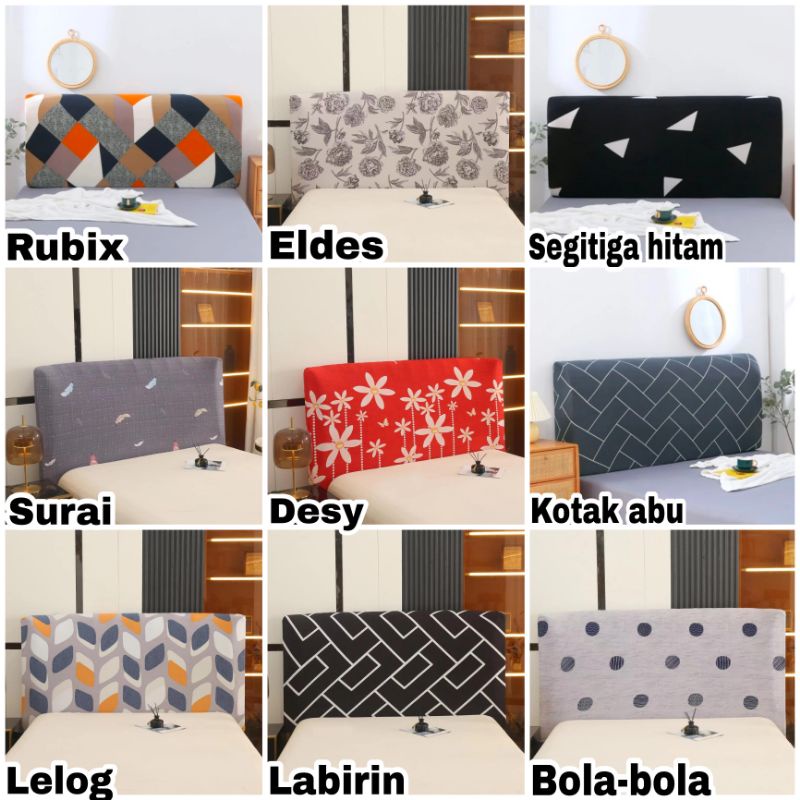 Sarung SANDARAN tempat tidur import elastis/Cover DIVAN HEADBORD stretch