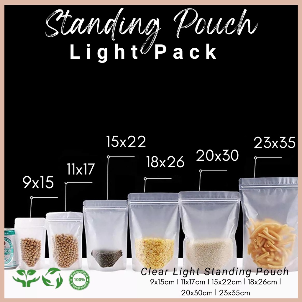 Light Pack Standing Pouch / Standing Pouch Ziplock / Pouch Serbaguna / 10 Pcs