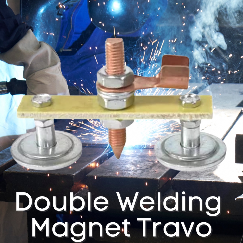 Double Magnetic Welding Ground Clamp (Kepala Las Magnetik Ganda)