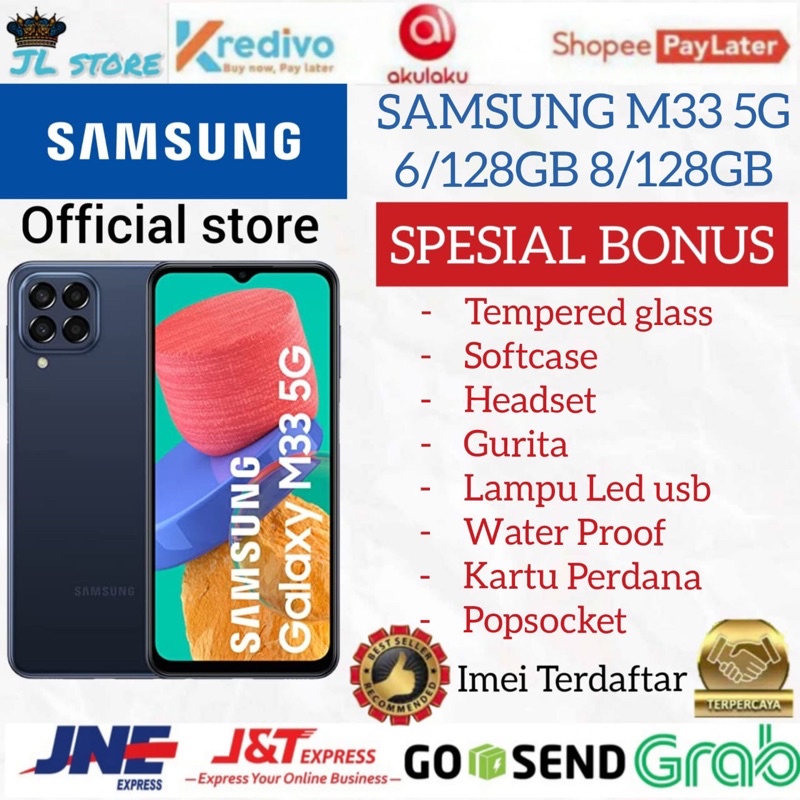 SAMSUNG M33 5G RAM 8/128GB 6/128GB GARANSI RESMI SEIN