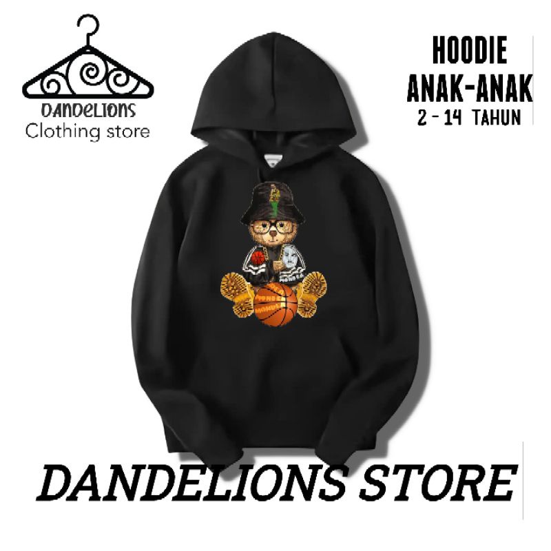 Hoodie karekter teddy bear / hoodie anak / sweater hoodie anak / hoodie anak perempuan / hoodie anak