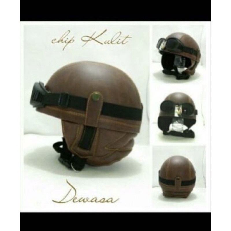 HELM BOGO CHIPS COKLAT dan HITAM