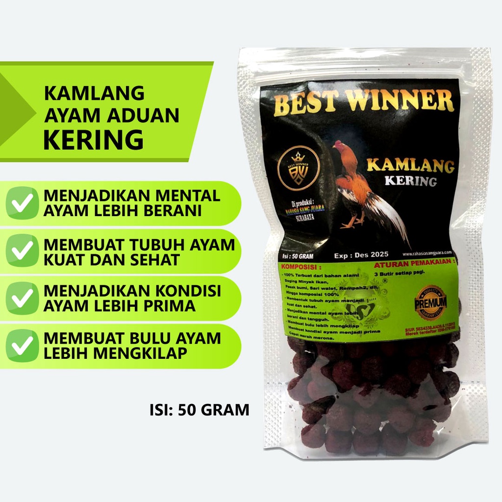 KAMLANG KERING KAMLANG AYAM ADUAN SUPER POWER BEST WINNER