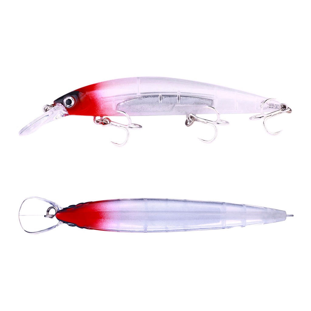 Hengjia 10 Color Plastic Bait 13cm/36g Ikan Big Fishing Lure 3D Eyes Swimbait Lure Deep Diving Laser Sinking Umpan Pancing Wobbler Sea Tackle