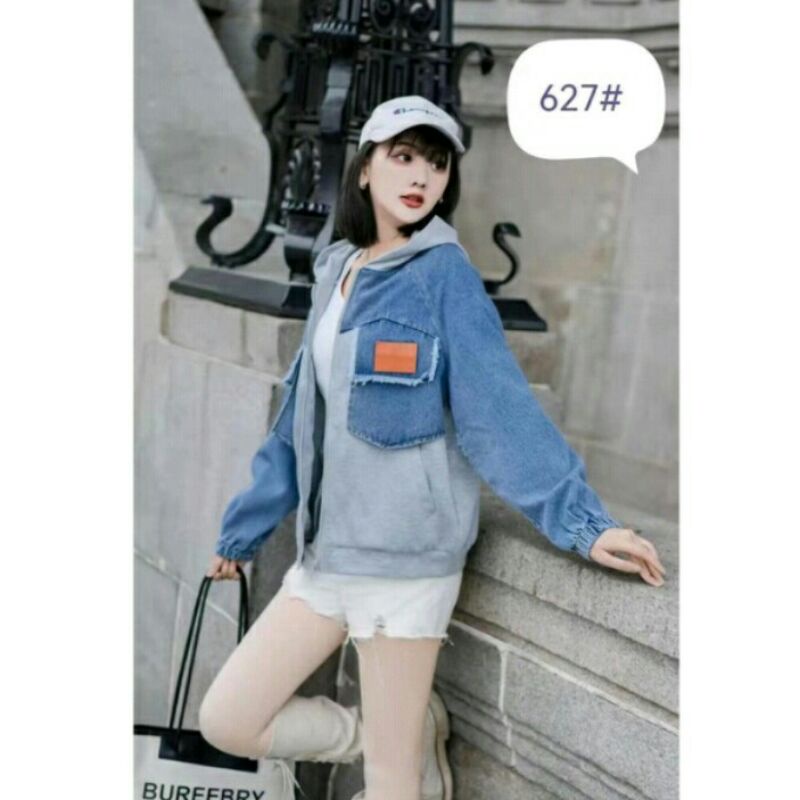 Hoodie Look Jacket Wanita Import Fashion
