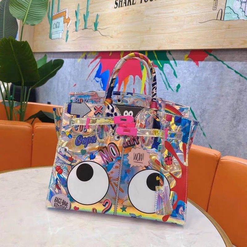 ❌sold❌huer lodhye eye theme hologram bag tas brkin thailand preloved
