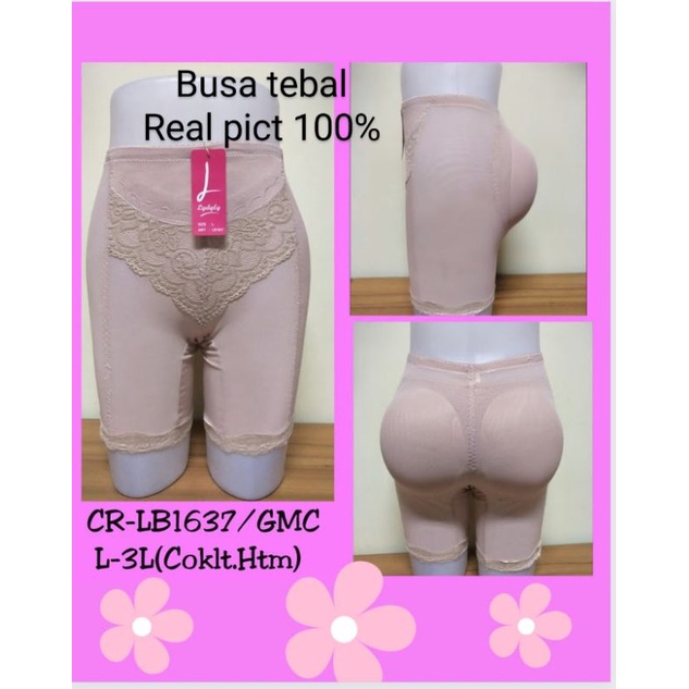 celana dalam wanita busa lydyly korset busa pantat busa bokong tebal push up pemontok bokong anti te