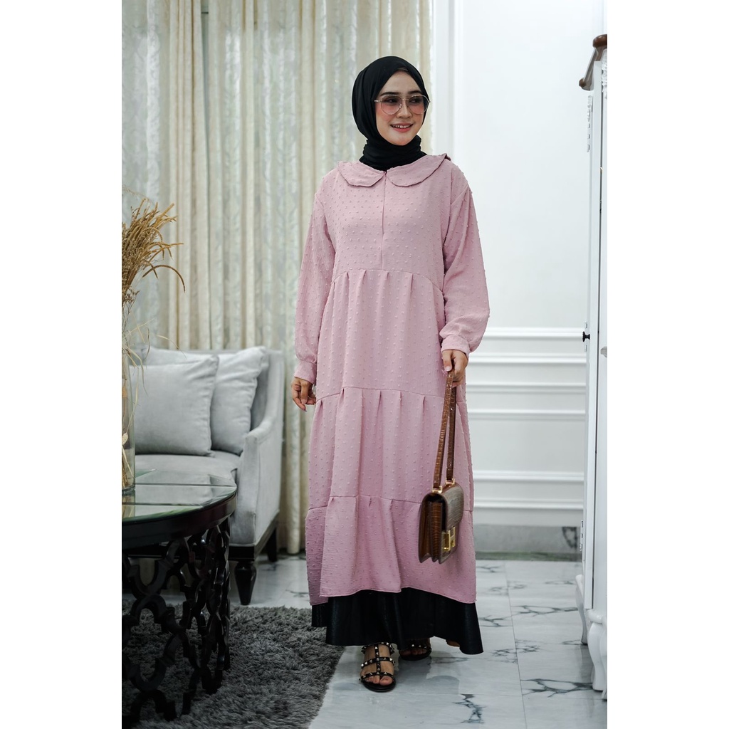 PIK - Tunik Gamia (KERAH BULAT) /Mini Dress Muslim/ Pakaian Wanita/ Tunik Jumbo
