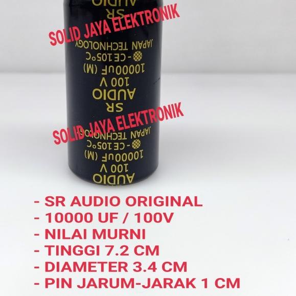 CAPASITOR ELCO SR AUDIO 10000 UF 100 V ELKO 10000UF 100V MIKRO ASLI
