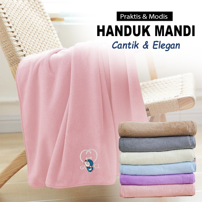 Handuk Mandi Anak Karakter Bordir Lembut dan Tebal Ukuran 100cm x 50cm Super Tebal / Handuk Cotton Candy AnakTowel (H43-B) Handuk Mandi