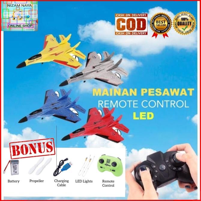 Mainan Pesawat Terbang Remot Control Led Pesawat Glider Airplane Foam