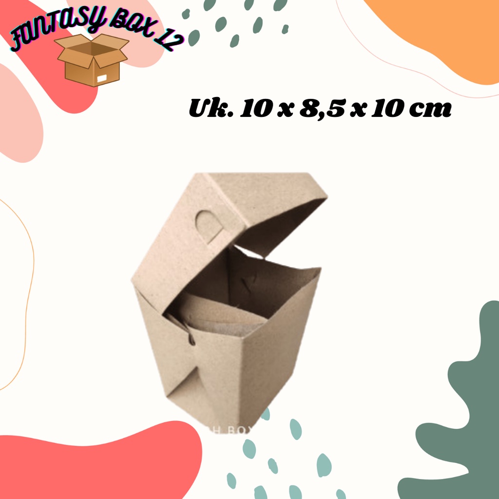 

Box Makanan/Kraft Paper/Paper Food Pail ukuran 10x8,5x10 cm ( MINIMAL ORDER 50PCS )