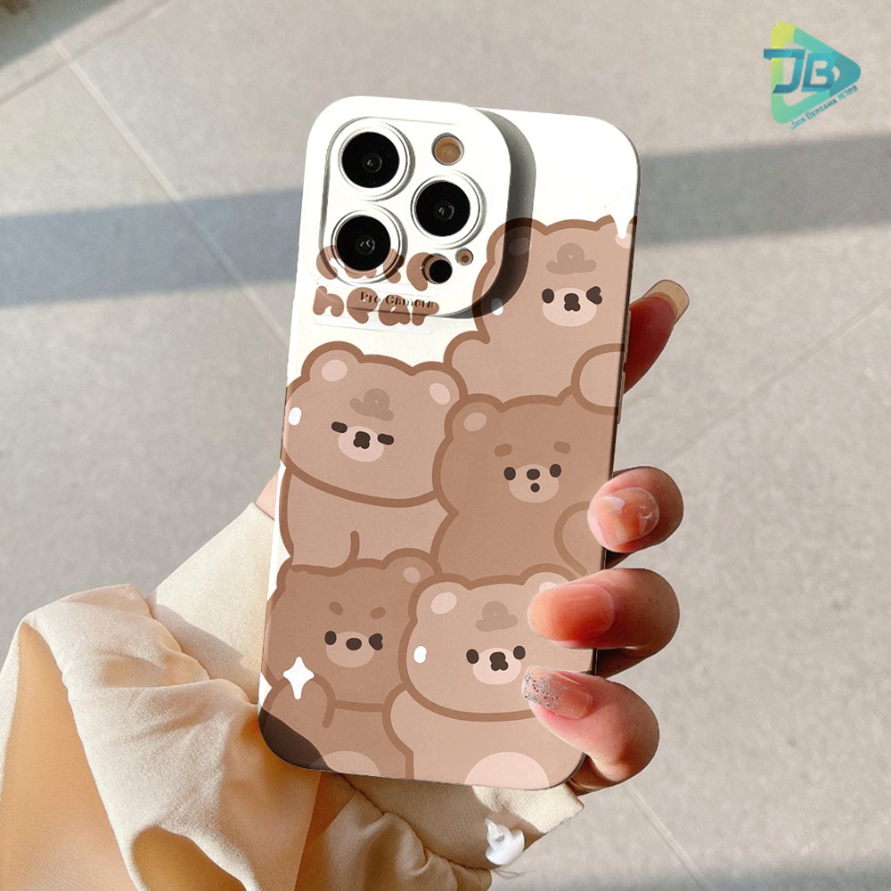 CUSTOM CASE SOFTCASE SILIKON PROCAMERA CUTE BEAR CUSTOM OPPO REALME VIVO XIAOMI SAMSUNG INFINIX IPHONE FOR ALL TYPE JB6188