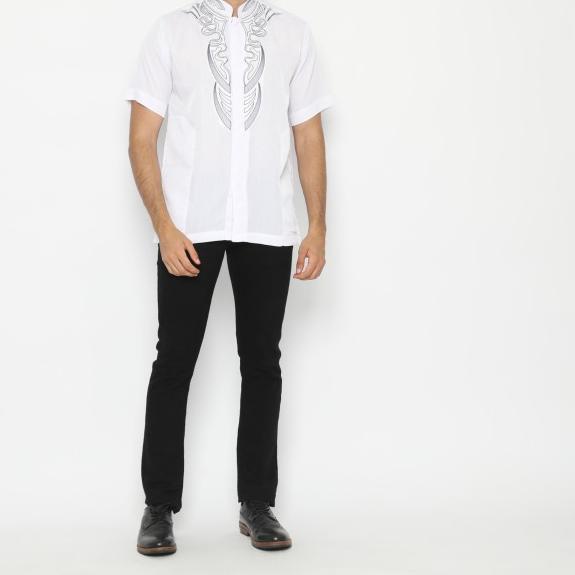 SHOHIB Baju Koko Lengan Pendek ZUBAIR - Biru Muda, M