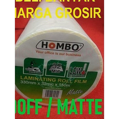 

Hombo Plastik Laminating Roll Matte 330mm x 32mic x 150m