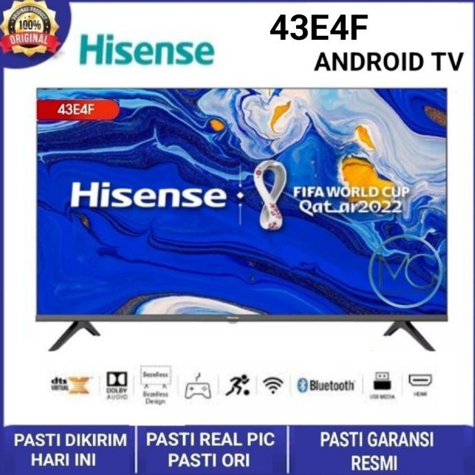 T0P HISENSE 43 INCH FHD ANDROID SMART TV-DOLBY AUDIO HDMI 43E4F NICE