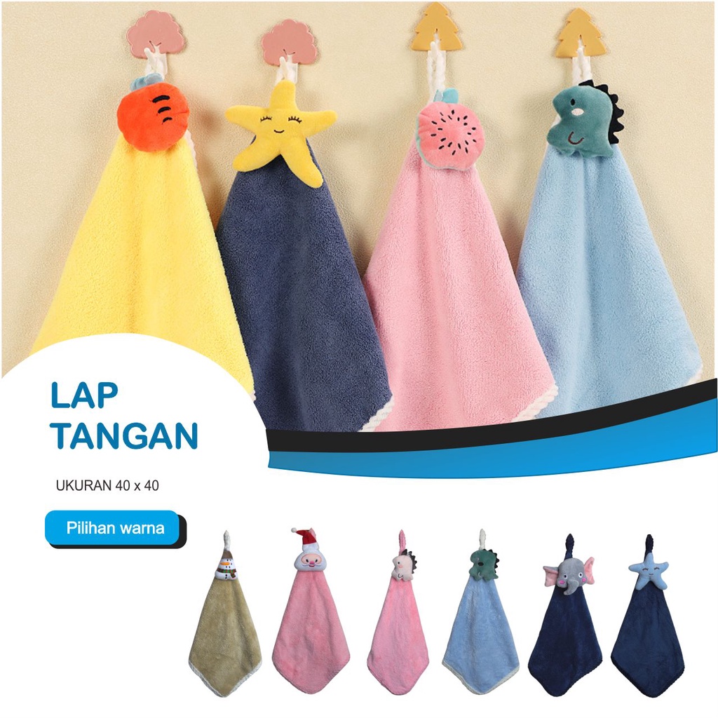 Lap Tangan Karakter Ukuran 40x22cm - Sandy Collection