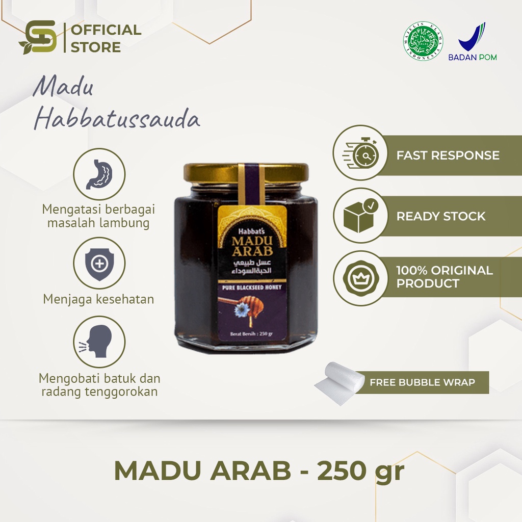 

Madu Arab 250gr - PREMIUM EGYPTIAN HONEY - Membantu Gangguan Lambung