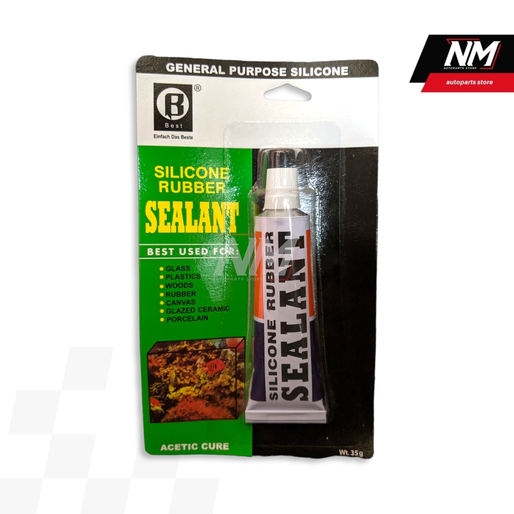 Lem Auto Sealer Transparan BEST Sealant Kaca Bening Silicone 35gr