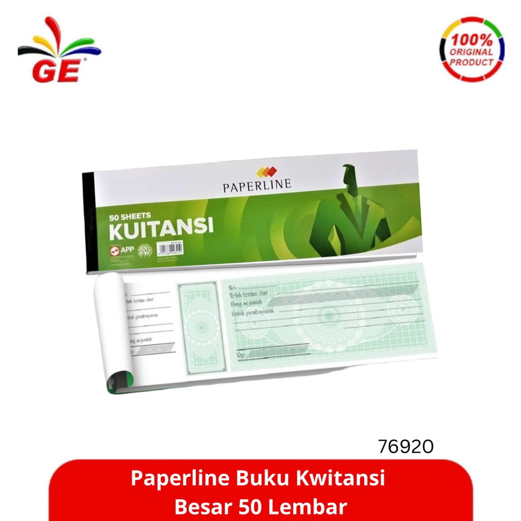 

PAPERLINE - Buku Kwitansi Besar 50 Lembar 76920