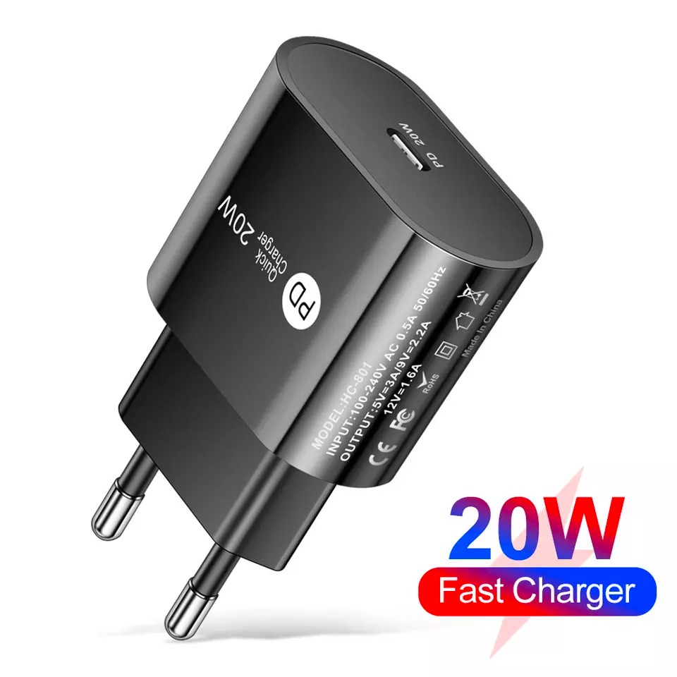 Wall Fast Charger USB QC 3.0 20W PD Type C AH058 - XOBOX