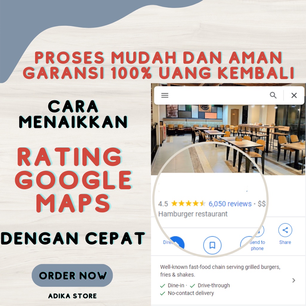 Foto Review/ Rating/Ulasan Google Maps/GMaps Permanen